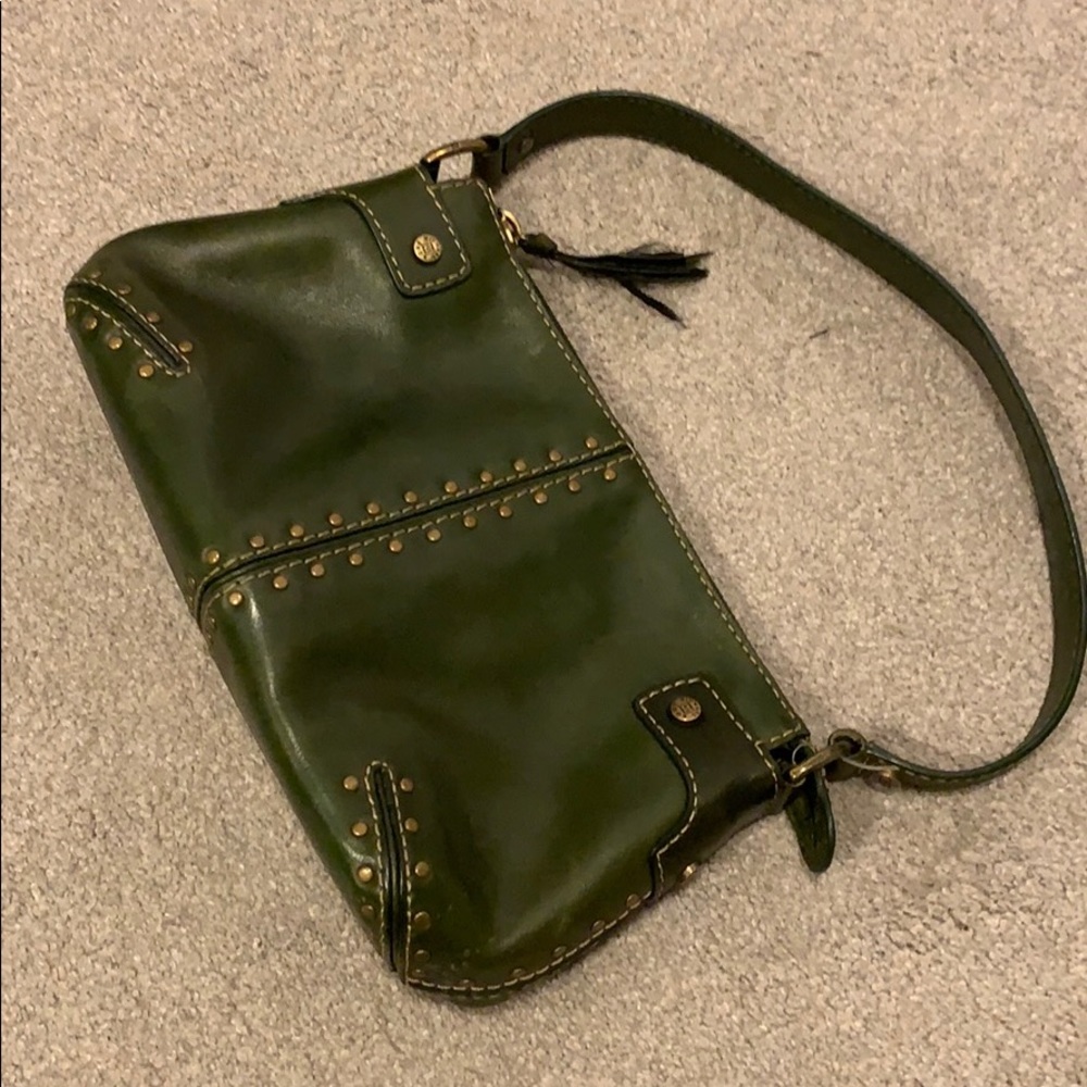 Michael Kors Small Studded Green Shoulder Bag